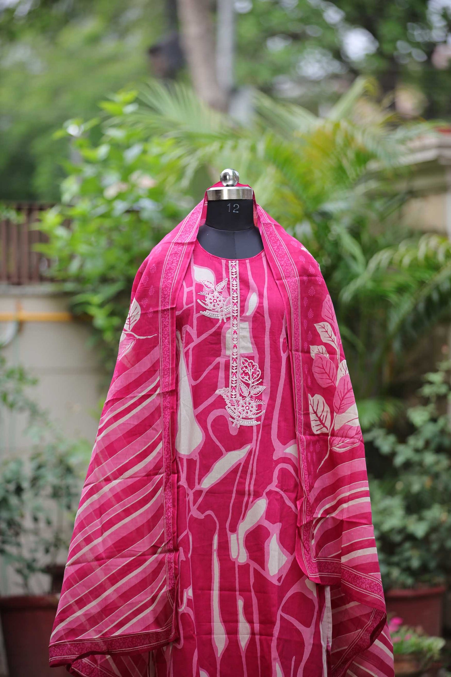 COTTON MAGENTA SUIT