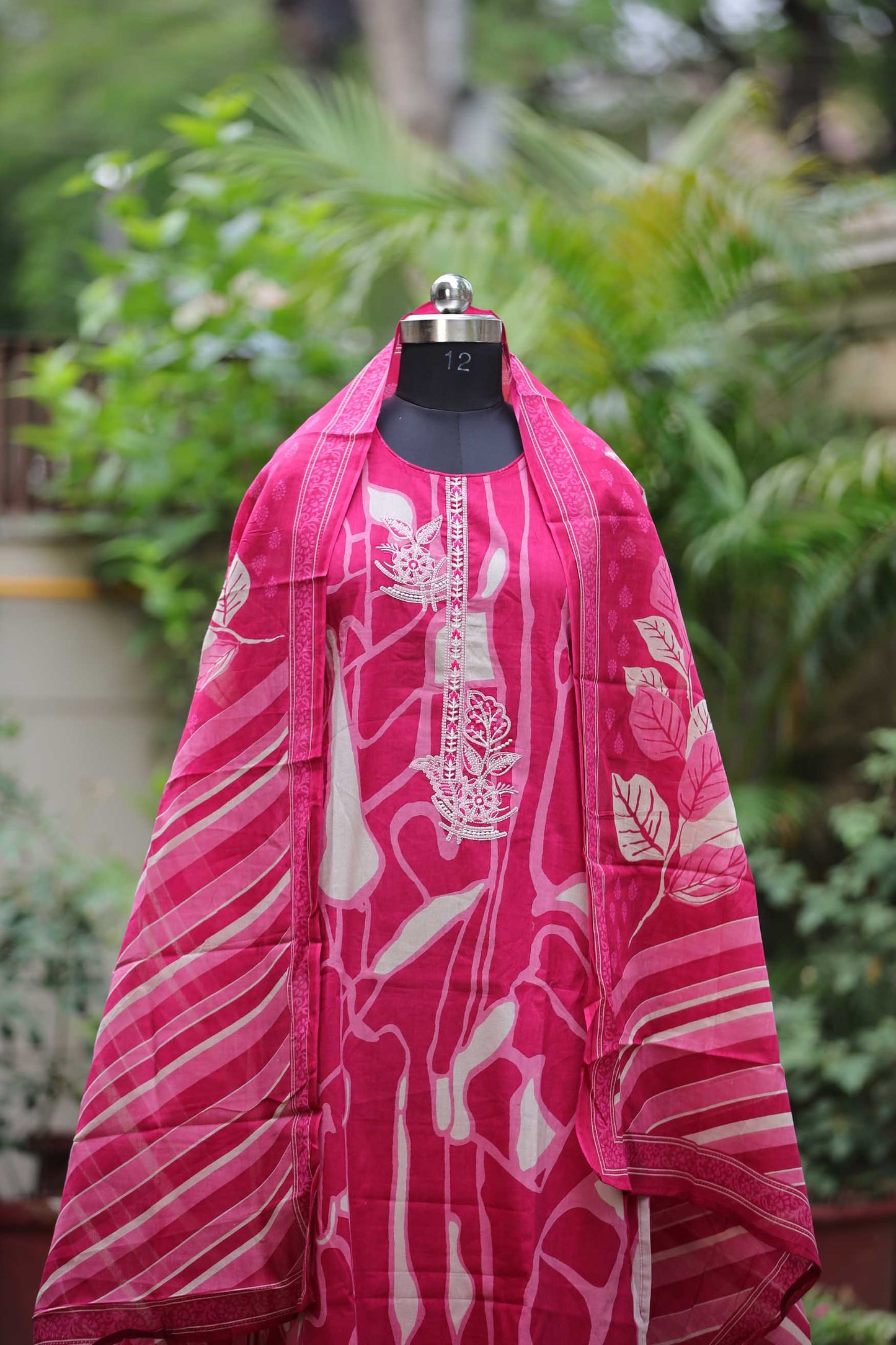COTTON MAGENTA SUIT