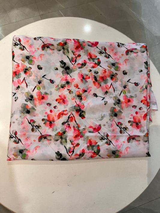 Crepe with garden print