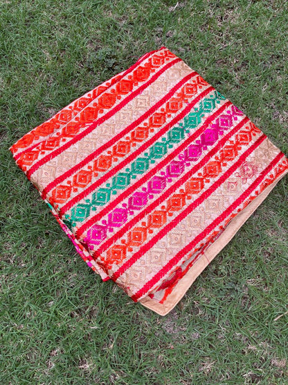 Phulkari with stripes design