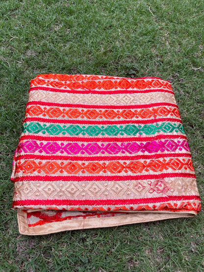 Phulkari with stripes design