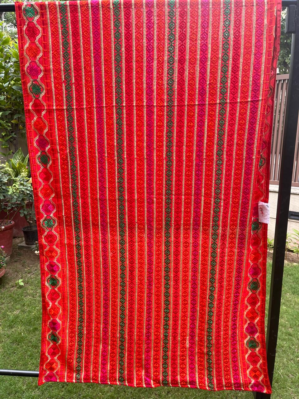 Phulkari with stripes design
