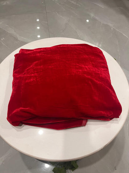 RED PLAIN VELVET